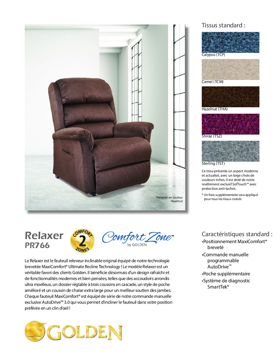 Fiche de vente de Relaxer (PR766)