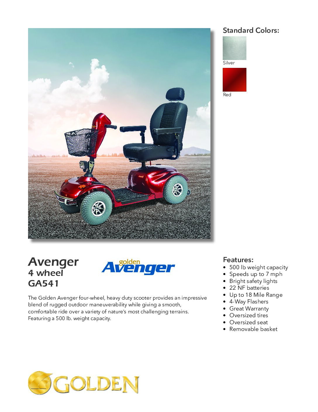 Avenger (GA541) Sell Sheet