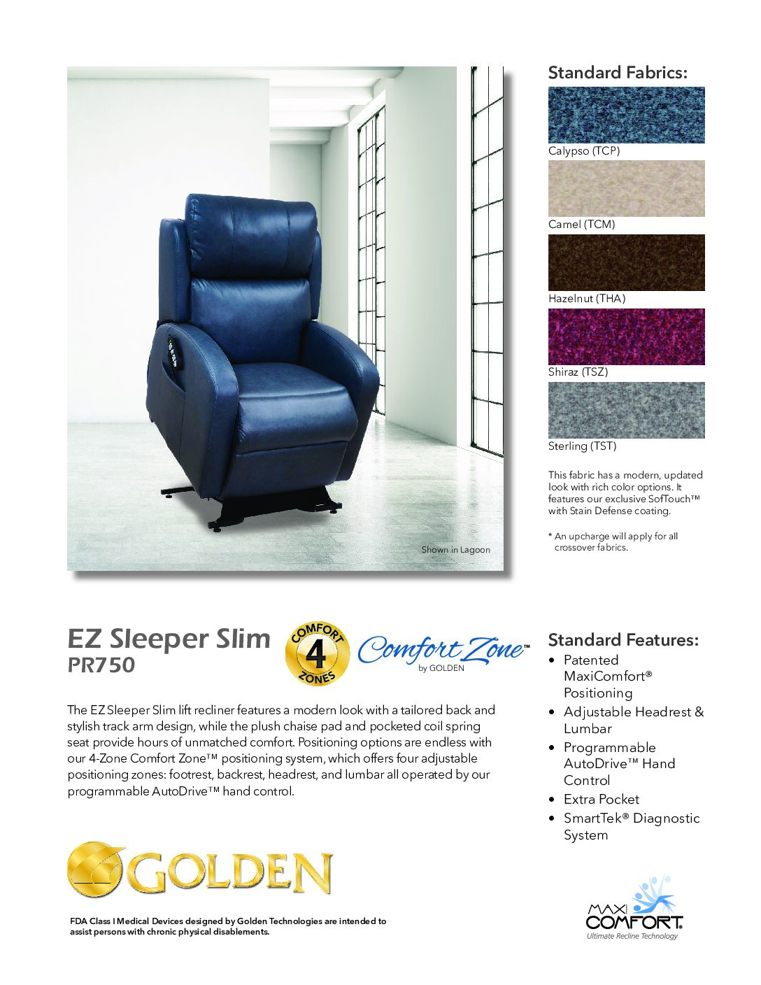 EZ Sleeper Slim (PR750) Sell Sheet