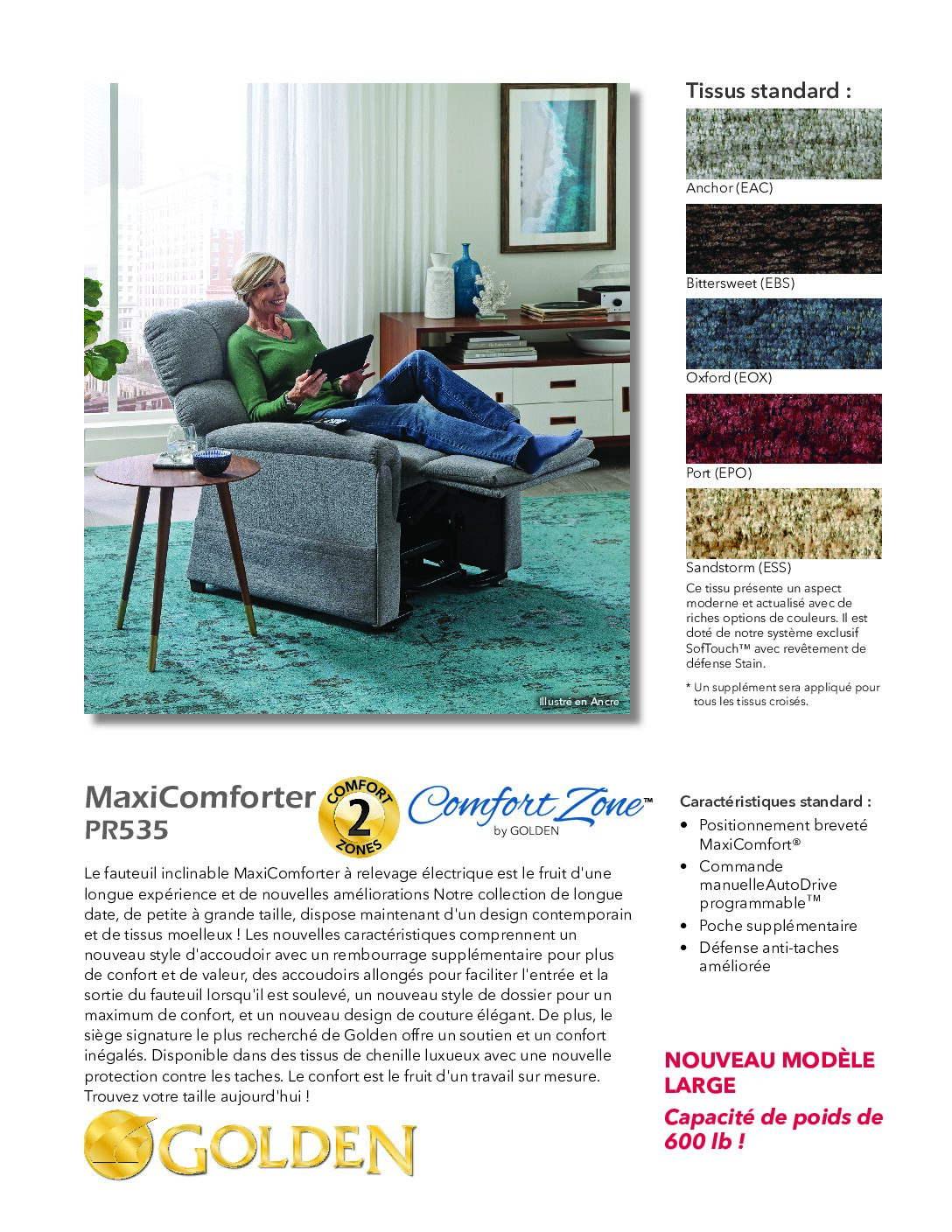 Fiche de vente de MaxiComforter